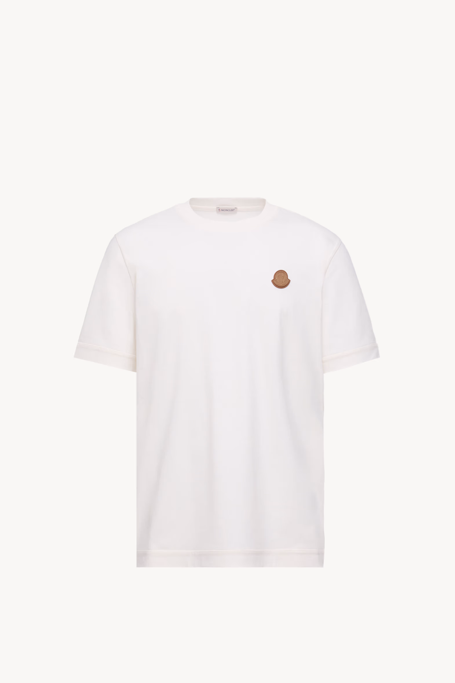T-shirt en coton à empiècement logo Hommes Blanc Moncler 2